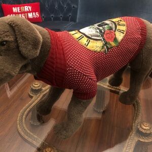 Guns N’ Roses Up-Cycled Dog Sweater Size Large